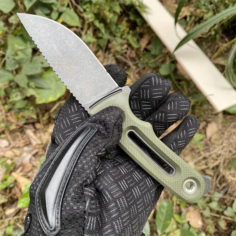 

FX Straight Knfie Fixed Blade Outdoor Camping Fishing Portable Clip with Sheath Can Be Given As A Gift To Father and Boyfriend