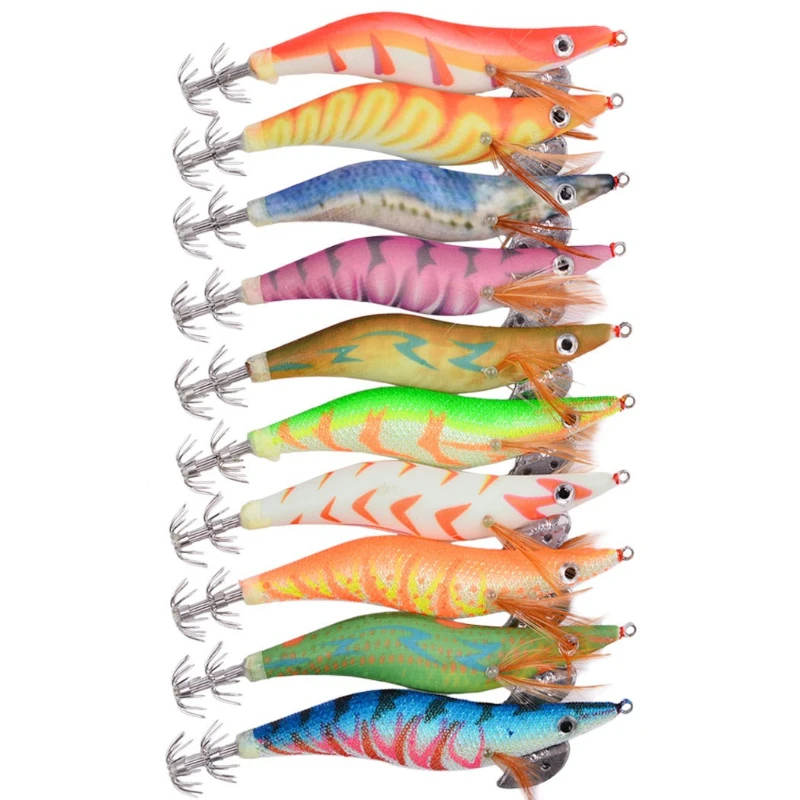 

Long Cast Slow Sinking Luminous Squid Jig #2.5 #3.0 #3.5 Hook Saltwater Artificial Fishing Lure Kit For Squid Octopus Cuttlefish