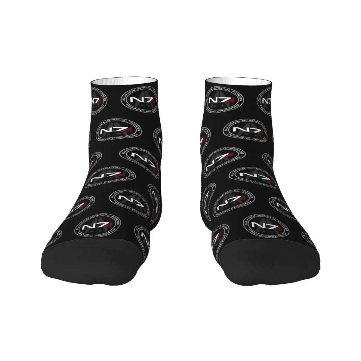 Alliance Mass Effect N7 Men's Crew Socks Unisex Cool 3D Printing Video Game Dress Socks