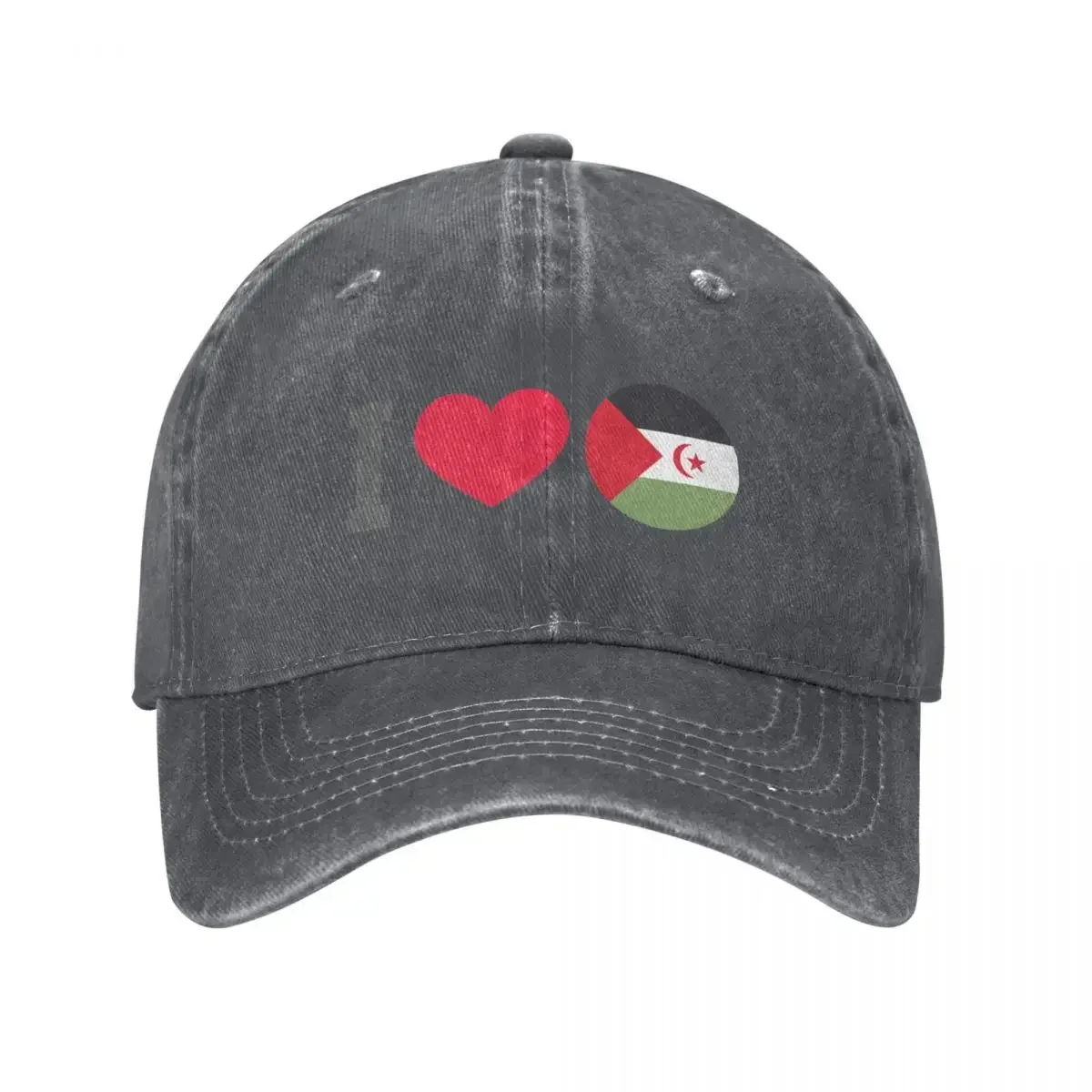 I heart Western Sahara flag design Baseball Cap party Hat western Hat Women's Hats Men's