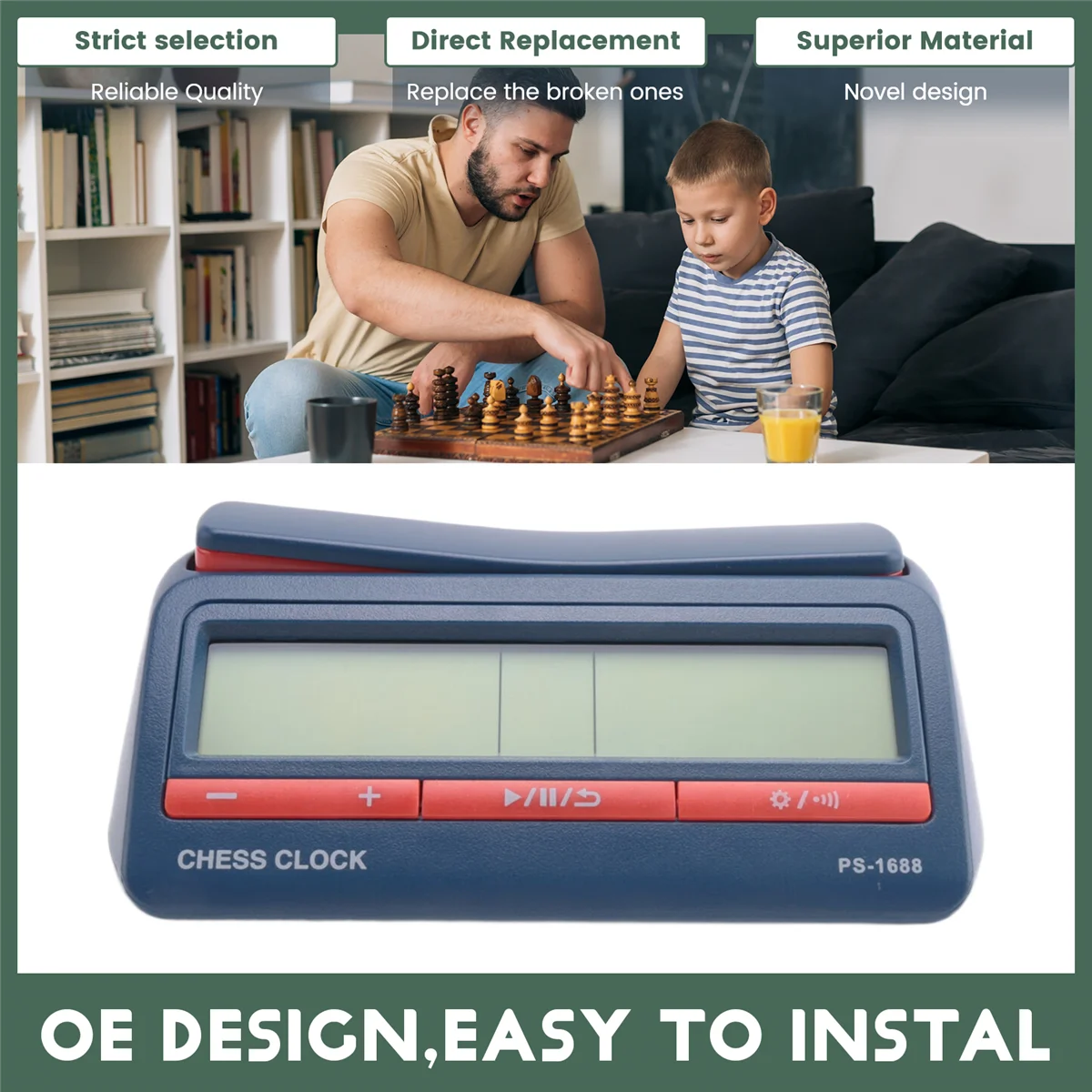 

A45I Professional Advanced Chess Digital Timer Chess Clock Count Up Down Board Game Clock PS-1688