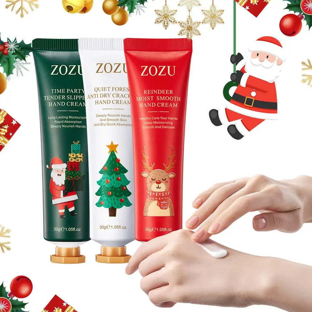 Coffret cadeau crème pour les mains de Noël, crème hydratante crémeuse pour les mains sèches, cadeau parfait pour les femmes, 03/H9a2, 3 pièces
