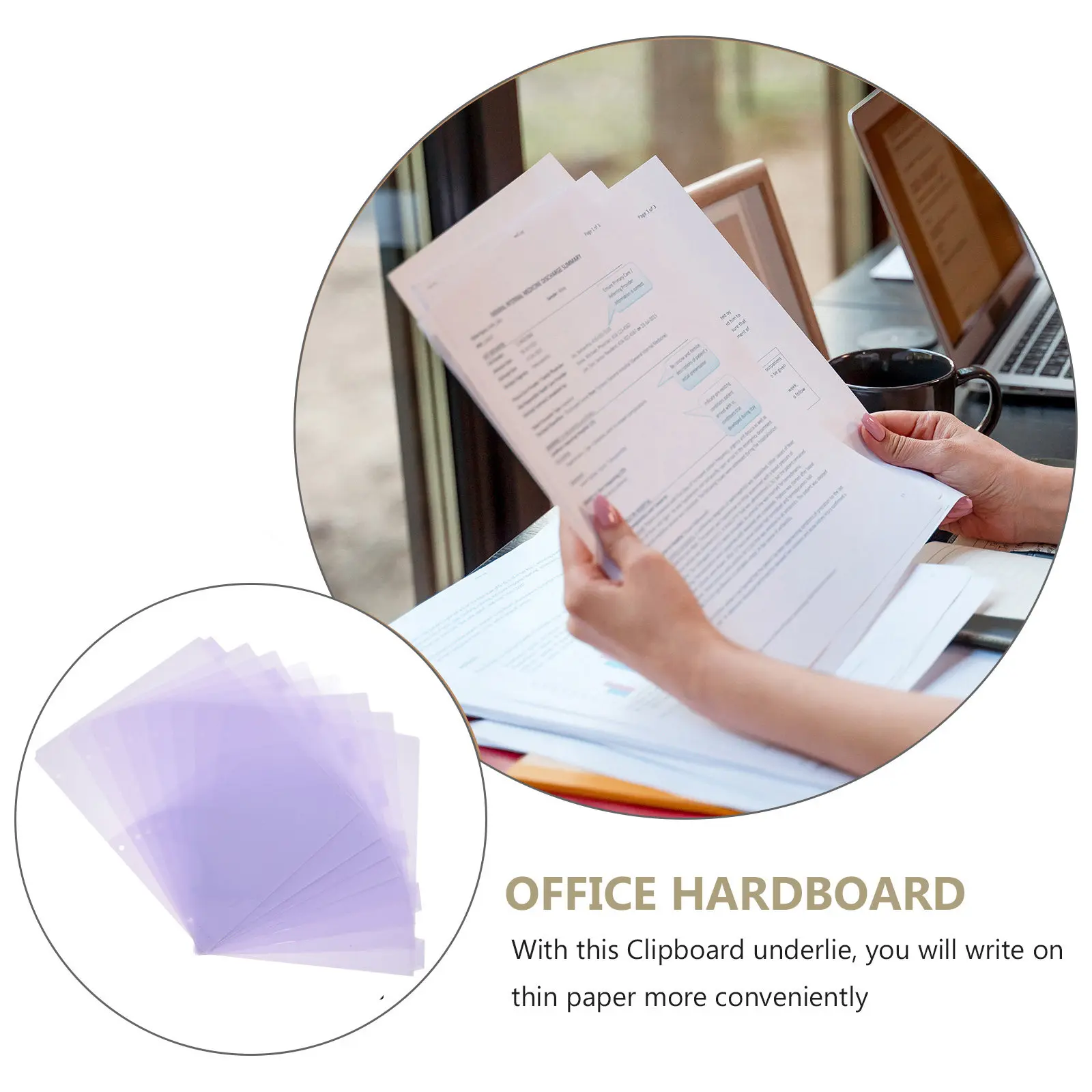 

8Pcs A4 Binder Pockets Plastic Punched Folders Document Sleeves Organizer Planner Office File Protection Pocket Dividers
