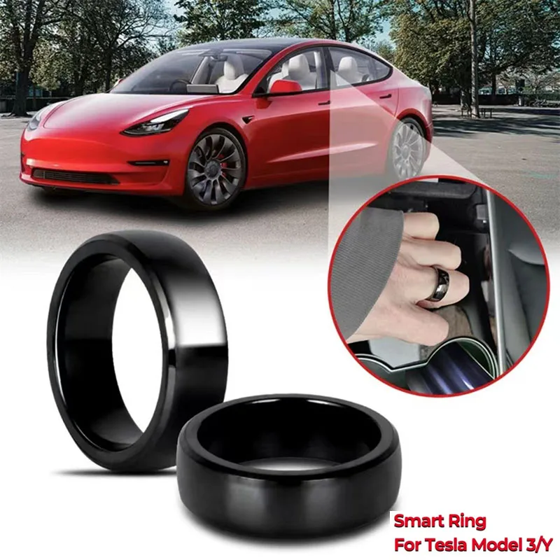 Smart Key Ring NFC Waterproof Ceramic Ring Replace Car Key Card Key Fob Made With Original Card Chips For Tesla Model 3 Model Y