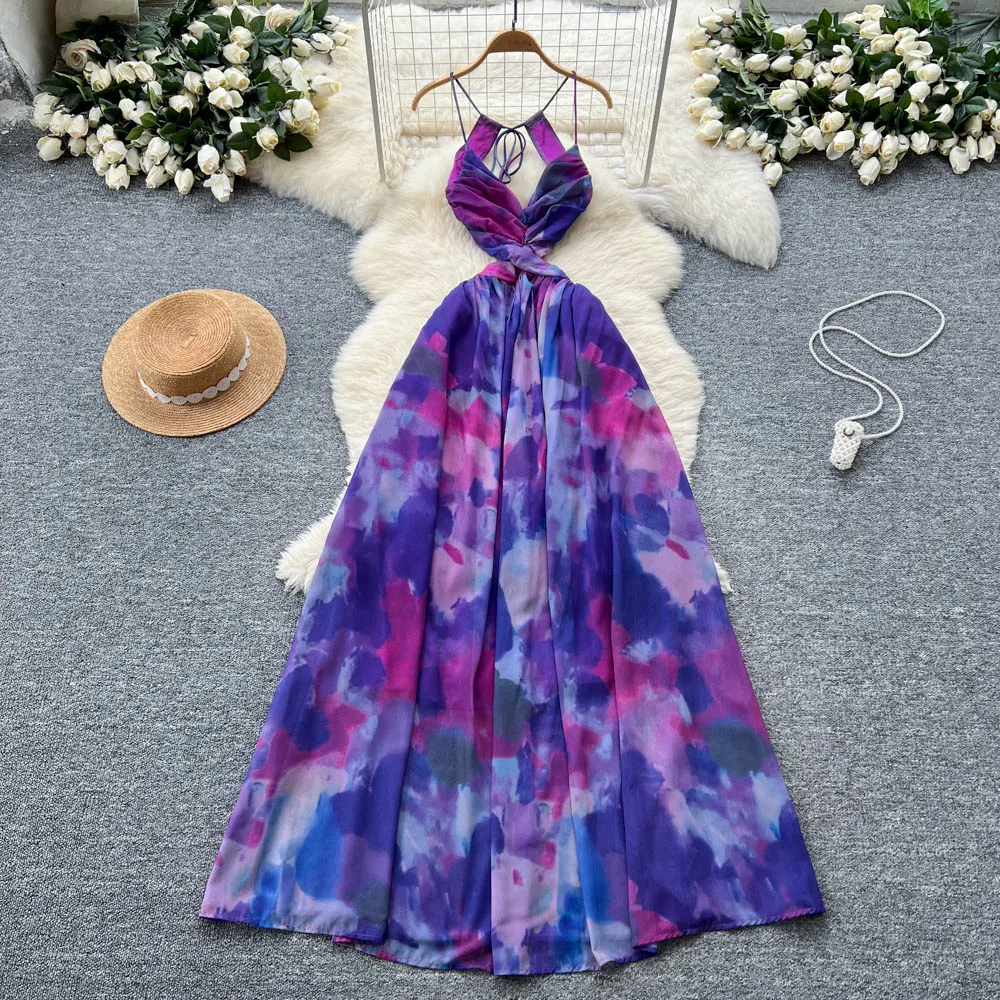 فستان عتيق مثير بدون ظهر مكشوف الأكتاف ملابس نسائية صيفية أنيقة للشاطئ فيريكور فيستدوس للإجازات #4