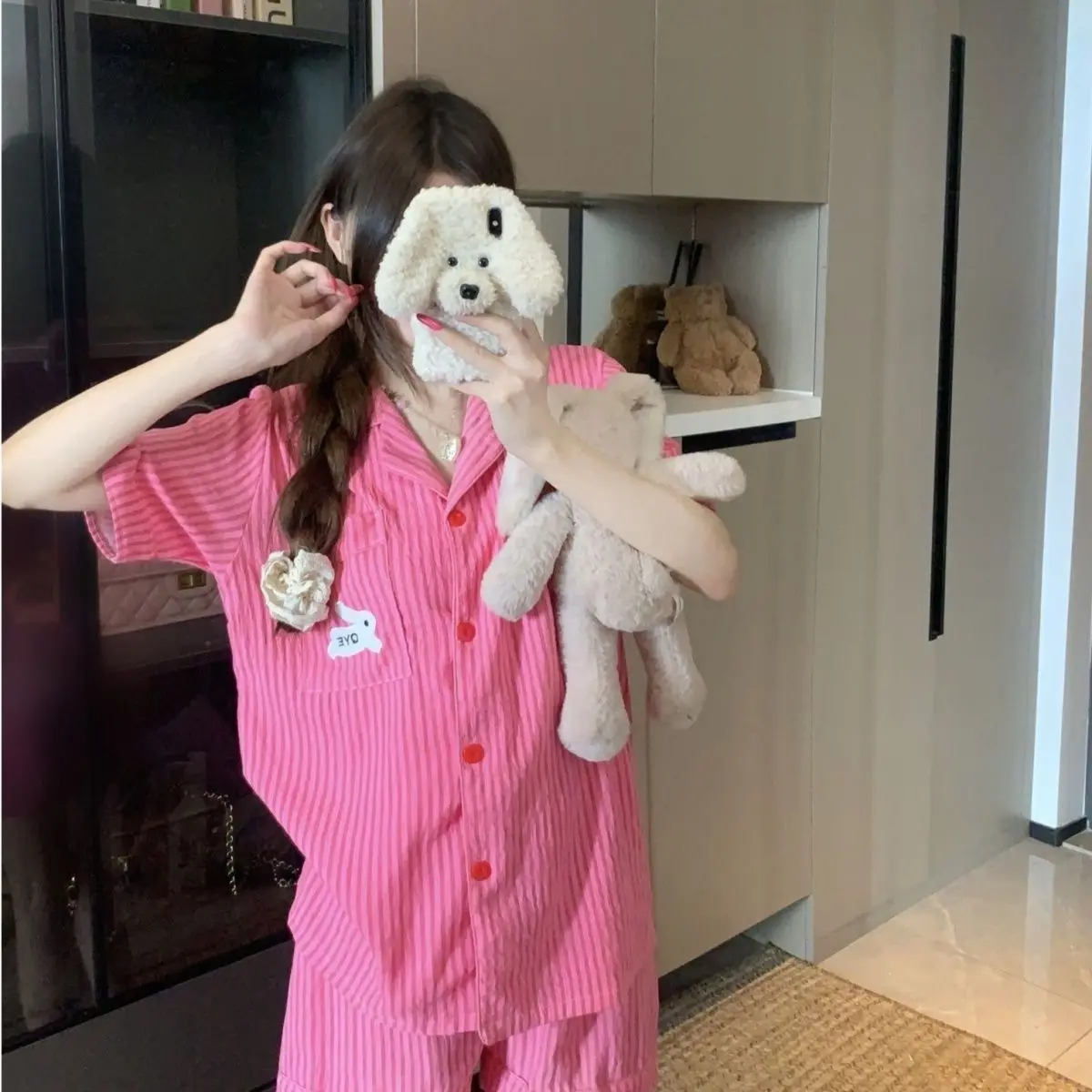 

2Pcswomen's Pajamasshort Sleeved Pajama Setsummer Pajamascomfortable and Soft Pajamashomewear Setnew Pajamas