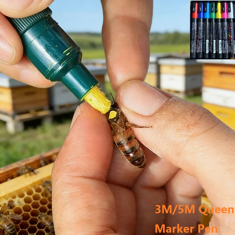 5PCS Queen Bee Marker Pen Beekeeping Mark Pen Queen Bee Marking Pen Not Fade Bee Identification Equipment Beekeeping Tools