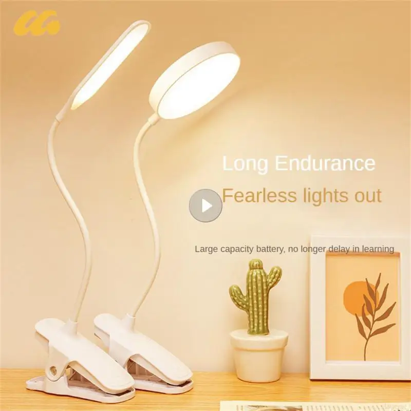 Clip On Lamp Battery Powered Reading Lamp Clip On Light For Bed Clip On Battery Light With 3 Gears Usb Rechargeable Reading Lamp