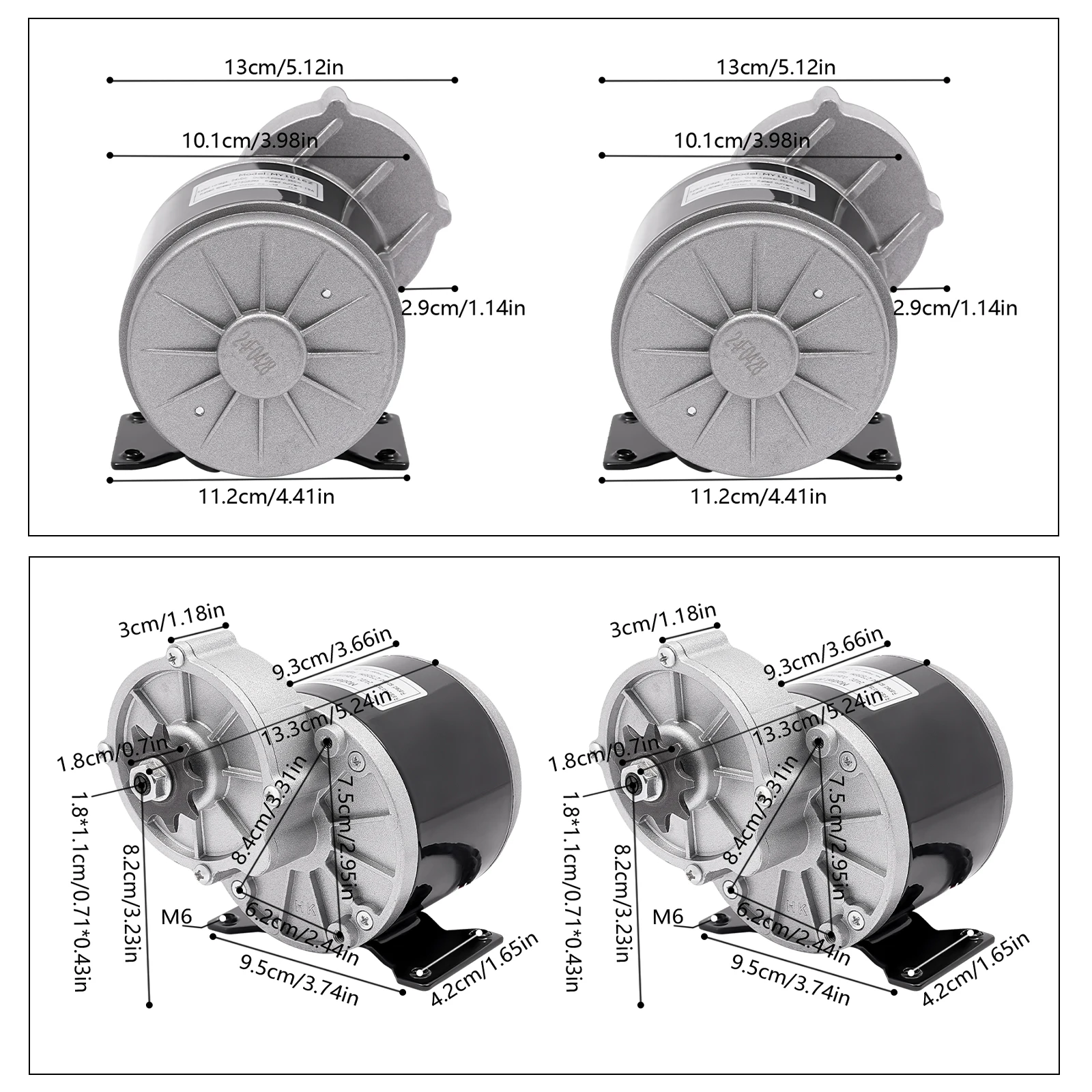 Durable 350W Electric Scooter Motor with Pure Copper, Low Noise Operation, Adjustable Rotation, and Quick Installation for