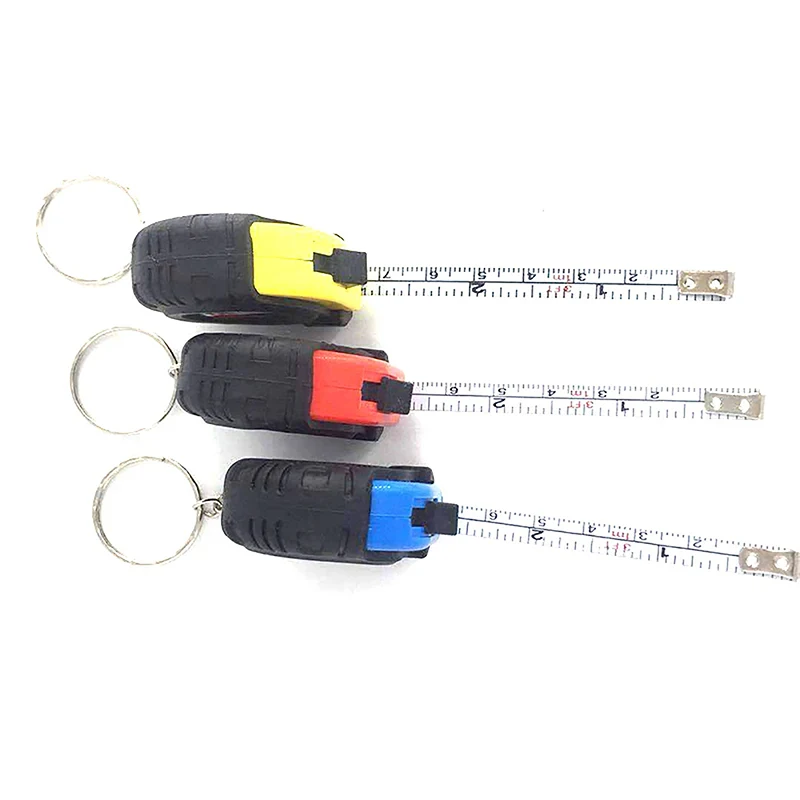 Mini Power Tape Measure Keychain Universal Pull Ruler Metric Tape Measure Retractable 1m Measuring Tape Meter Inch Tailor Tool A