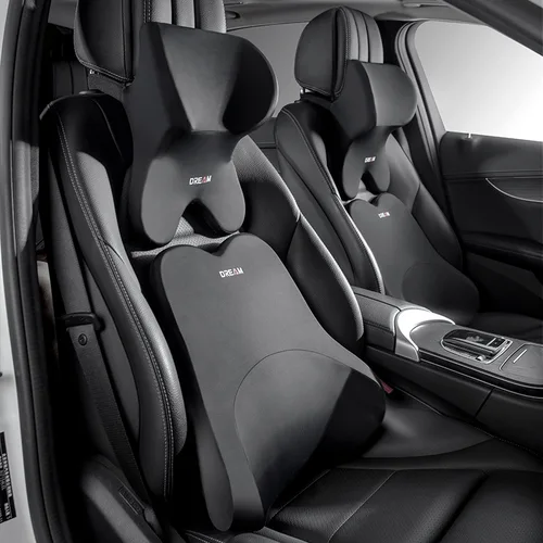 Soporte Lumbar para coche, reposacabezas, almohada para el cuello, almohadas universales suaves para el cuello, cojín de espuma viscoelástica para coche, almohada Lumbar, soporte para la espalda