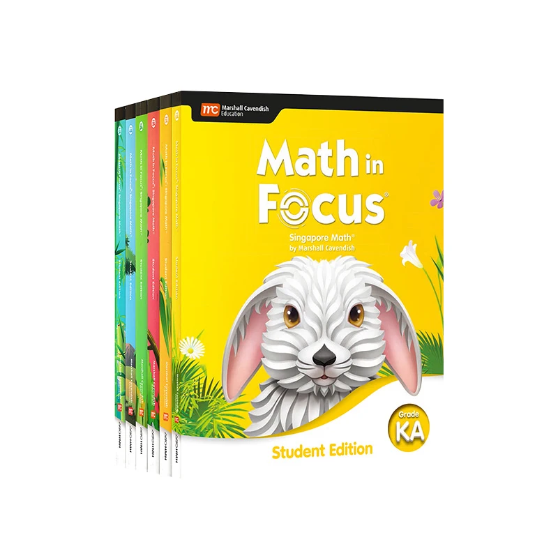 Singapore Primary School Mathematics, English Version Textbook MC Textbook Workbook 2-in-1, Mathematical Olympiad MATH IN FOCUS