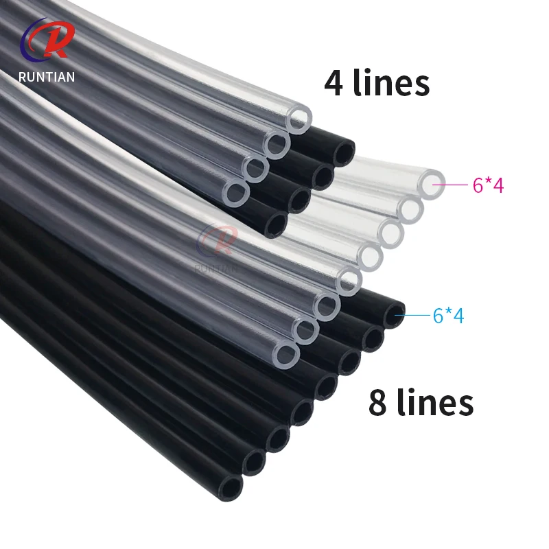 

5m 4line 8line solvent ink tube for Inkjet Printer UV flatbed printer ink system spare parts black ink pipe hose 3x2mm ink tube