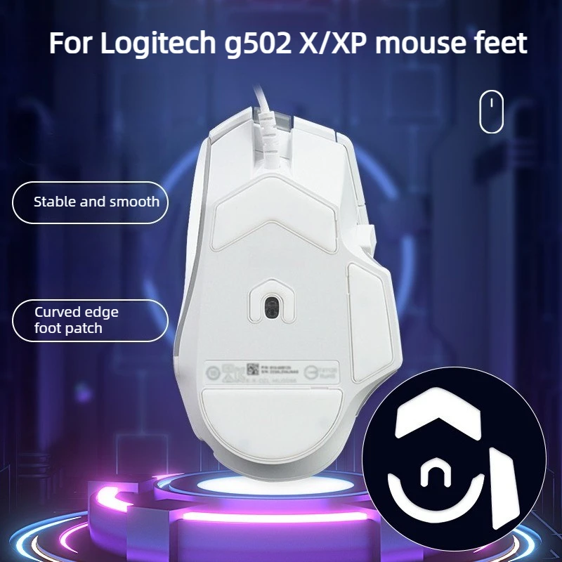 For Logitech G502 Hero /502X/XP Wireless/Wired Ice Version Foot Pads Anti-Slip Stickers Smooth Wear-Resistant Set