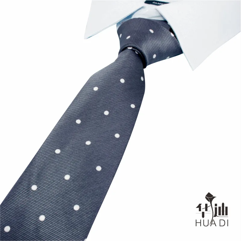 Fashionable casual neckties, silver gray polka dots, high-density Korean version neckties, good supply, handcrafted quality assu