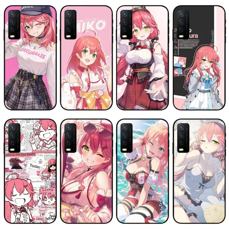 Anime Sakura Miko Phone Case for VIVO Y95 Y93 Y31 Y20 V19 V17 V15 Pro X60 NEX Black Soft Cover Funda Shell