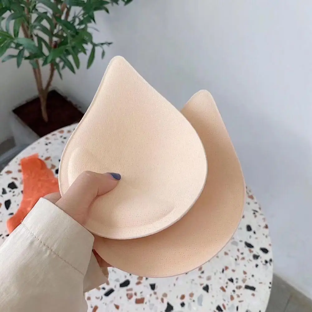 Tear Drop Shape Breast Pad Invisible Bra Pad Insert Removeable Sports Bra Cups Inserts Chest Push Up Insert Pads Swimsuit Bikini