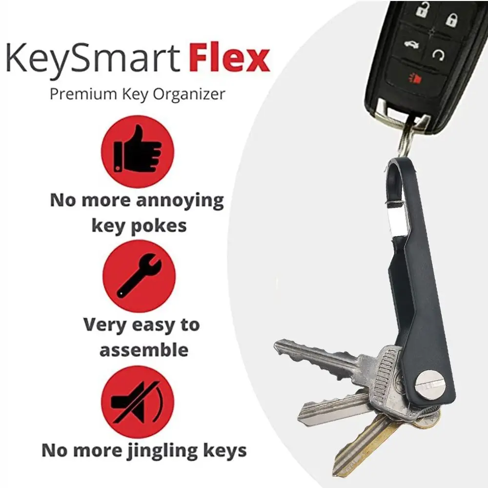 Ozdobny organizer na klucze ze stali nierdzewnej ABS Czarny Niebieski Czerwony Mini uchwyt na klucze Łatwy do przenoszenia uchwyt na klucze Smartkey — zdjęcie 6