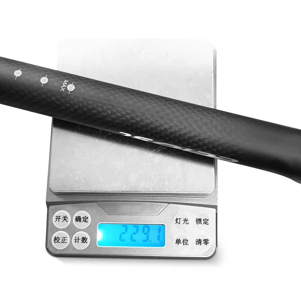 MTB carbon bike seatpost, 27.2 / 30.8/31.6mm x 350/400mm