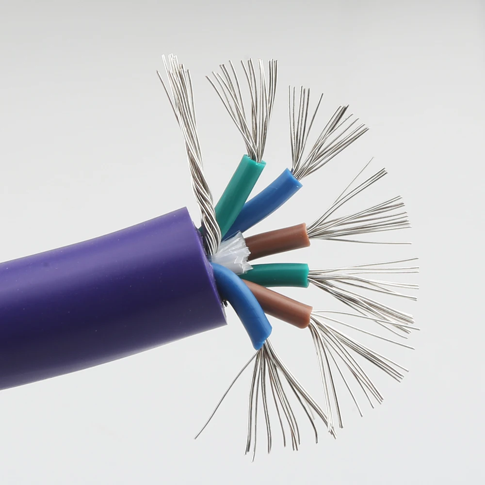 6 Core Bulk HIFI Power Wire PE Insulation OD 12mm DIY Mains Power Wire for Amplifier DAC CD Player Purple