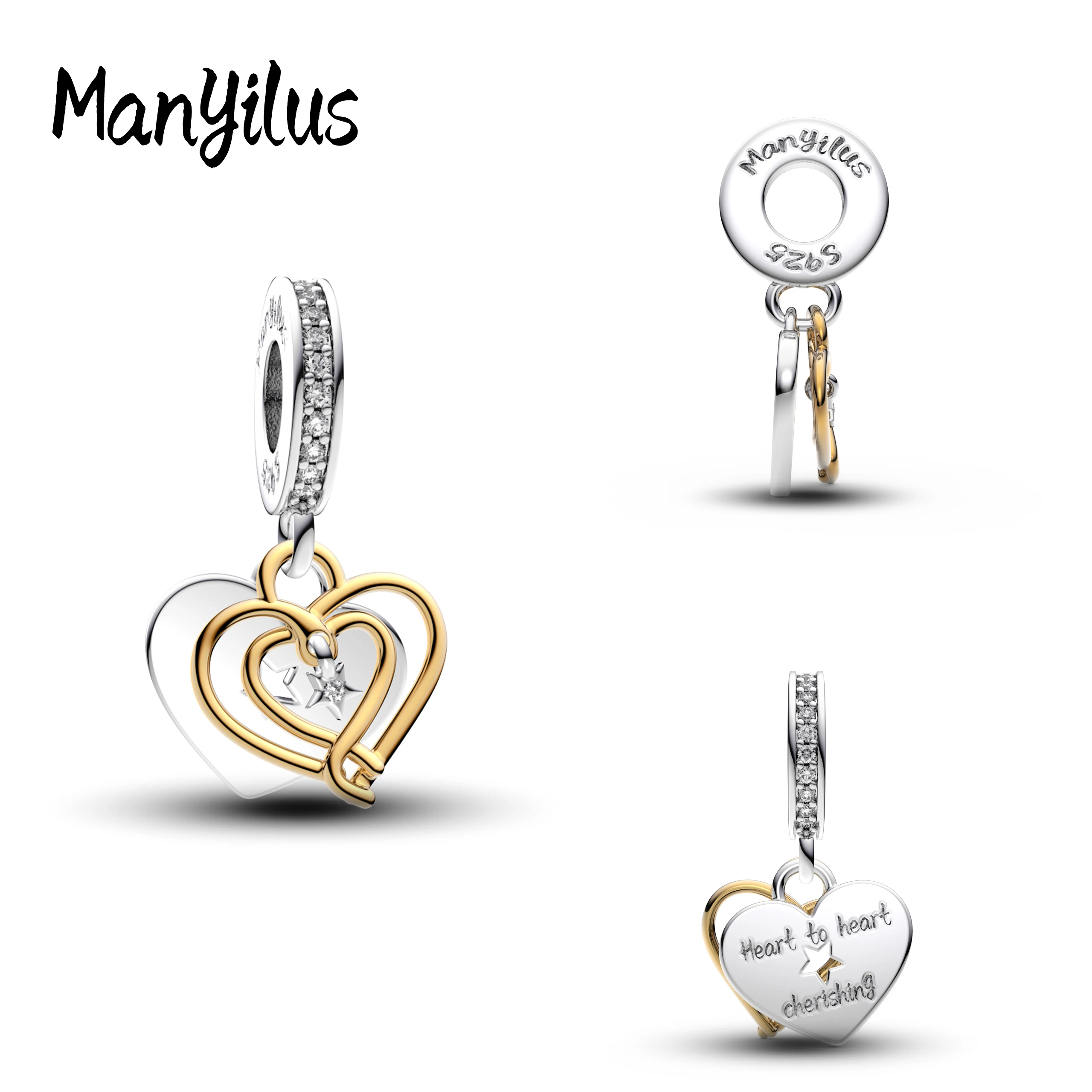 Manyilus Charms Plata 925 Charms 925 Originales Bracelets Italian Charm Bracelet Pendant Supplies for Jewelry Making Diy Woman