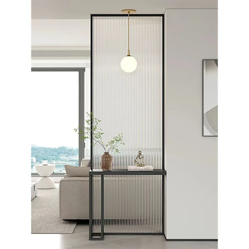 Custom. Internet Celebrity Half Wall Partition Changhong Ripple Cube Tempered Glass Bathroom Screen Living Room Entr