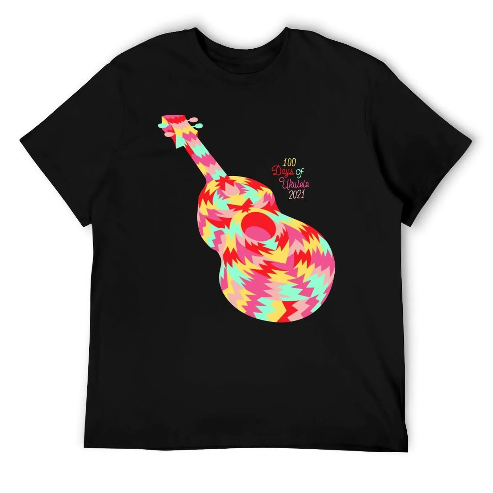 

2021 Multi-Pieces: 1 - Brights - 100 Days of Ukulele T-Shirt man graphic t shirt man tshirt T-Shirt