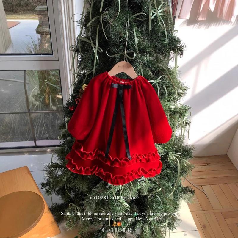 baby-girl-winter-fleece-lined-clothes2026new-style-girls'-stylish-velvet-dress-red-christmas-dress-new-year-outfit