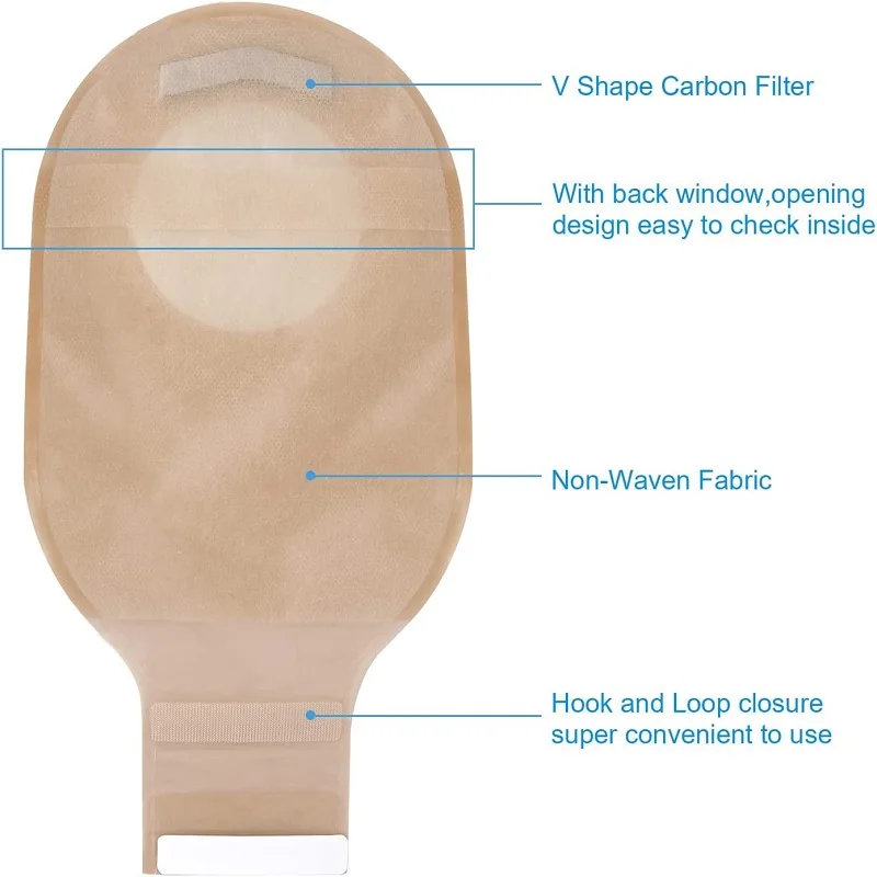 20Pcs One Piece Colostomy Bag Max Cut 70mm Drainable Colostomy Pouch  Supplies for Ileostomy Stoma Care