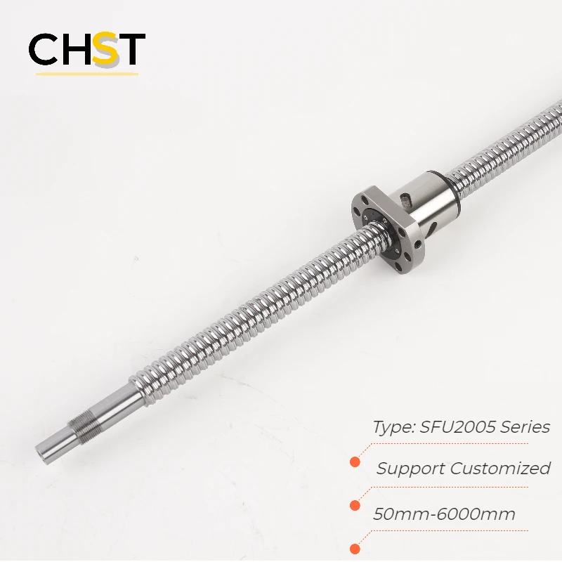 

Ballscrew SFU2010 2005 250 300 350 400 450 500 550 600mm C7 Accuracy with flange single ball nut BK/BF15 end machined CNC Router