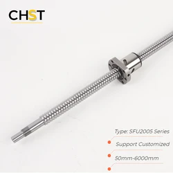 Ballscrew SFU2010 2005 250 300 350 400 450 500 550 600mm C7 Accuracy with flange single ball nut BK/BF15 end machined CNC Router