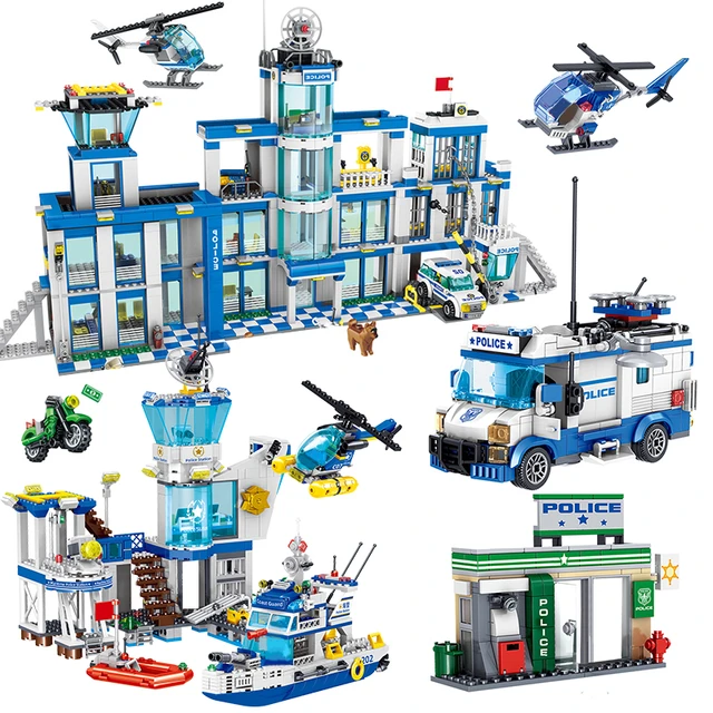 Figures Blocks Construction Police Lego City Coast Guard Helicopter City Police Aliexpress