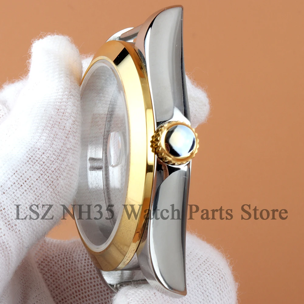 36mm 39mm Gold Silver Watch Case Waterproof Sapphire Glass Fit Seiko NH35 NH36 Movement 28.5mm Dial 316L Steel DATEJUST Case