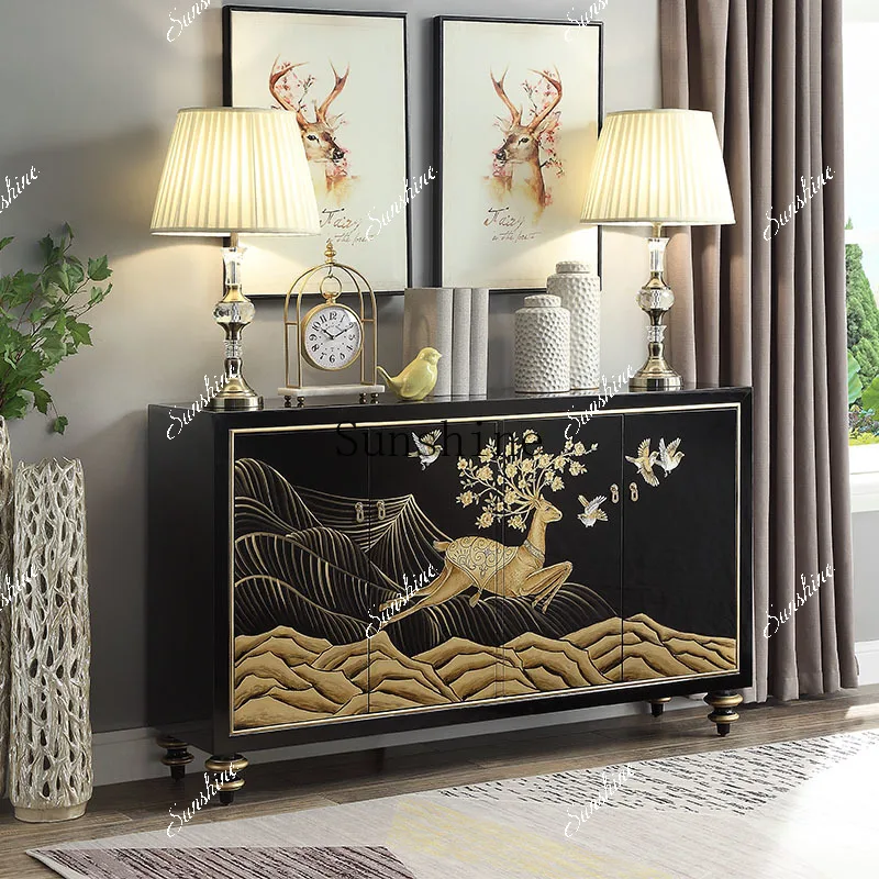 Modern simple light luxury entrance/living room partition entrance foyer painted locker  FT