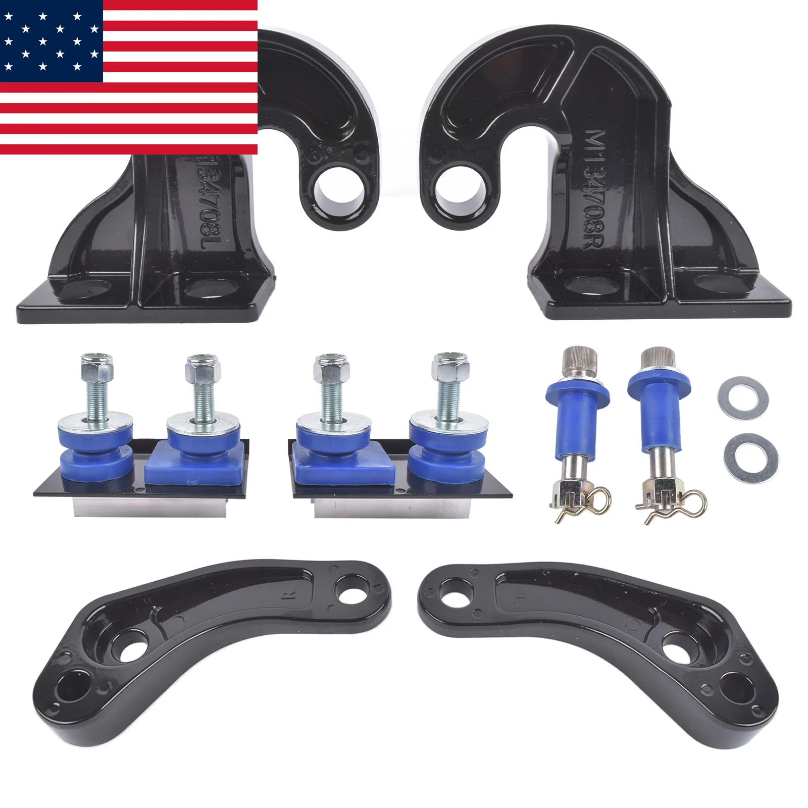 

AP03 Lower Hood Pivot & Bolt & Bushing Bracket Kit for Peterbilt 13-04708R 13-04708L