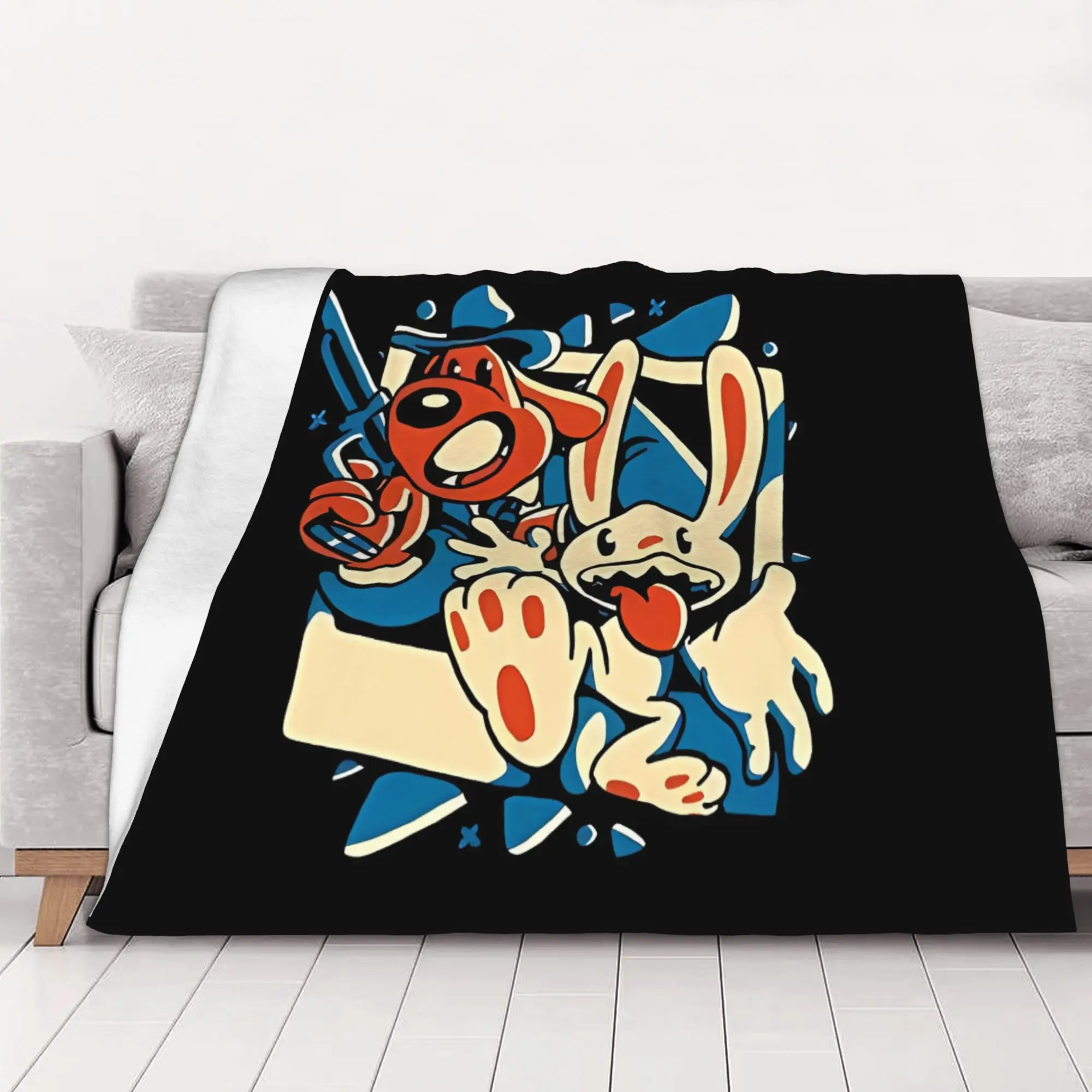 1PC Classic friend Sam And Max home room decorations Winter Blankets for Adults Bedding Home Interior Sofa Knee