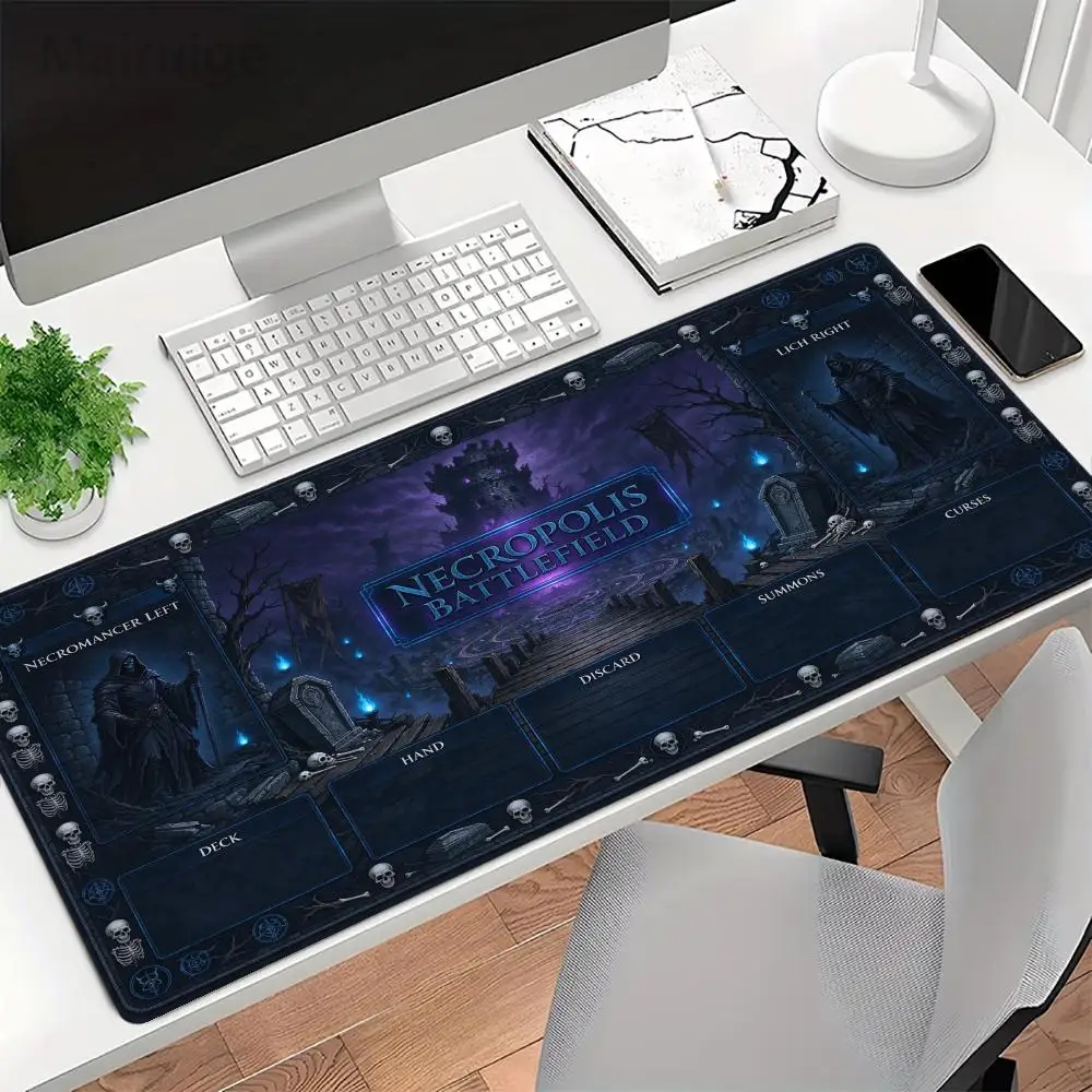 Dark Battlefield Gaming Play Mat Non Slip Rubber Base Thick Rubber For Strategy Board Game Home