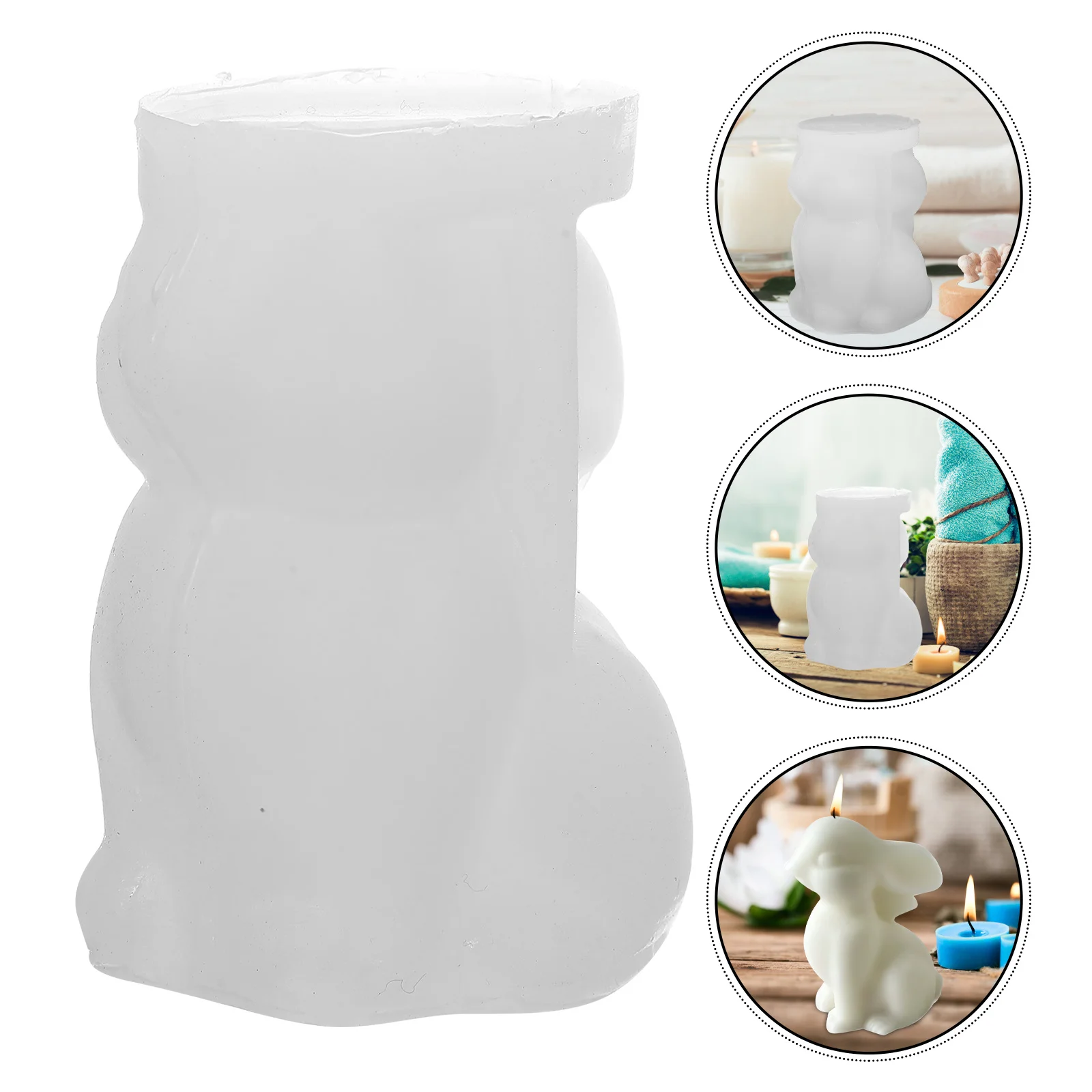 

3Pcs Bunny Silicone Molds Reusable Rabbit Shape Flexible for Baking Making Soap Chocolate Crafts Bunny Shaped Molds