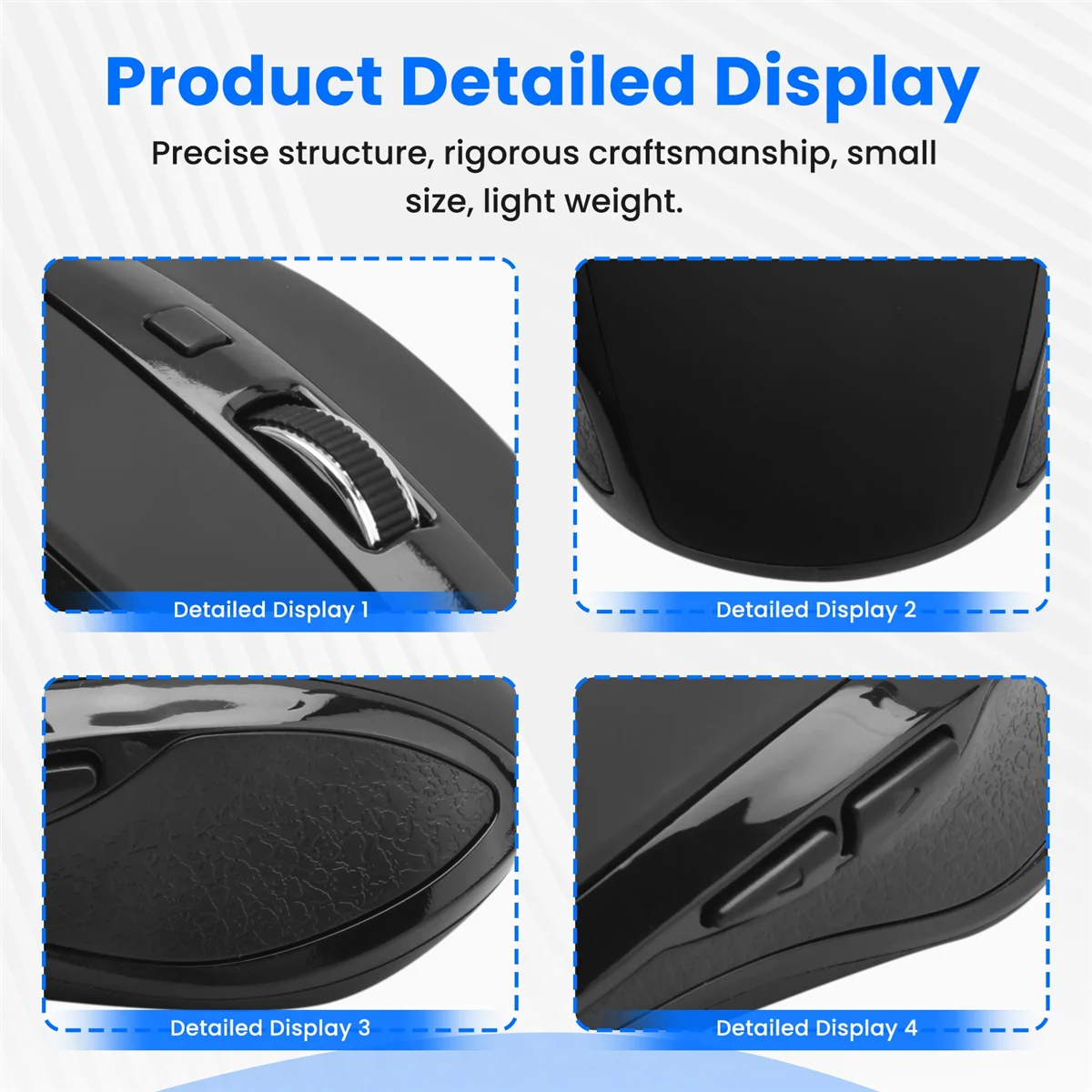 

【Горячая распродажа!】Беспроводная мышь Type-C 2,4 ГГц доступна с USB-приемником C для Macbook Pro и Chromebook Black