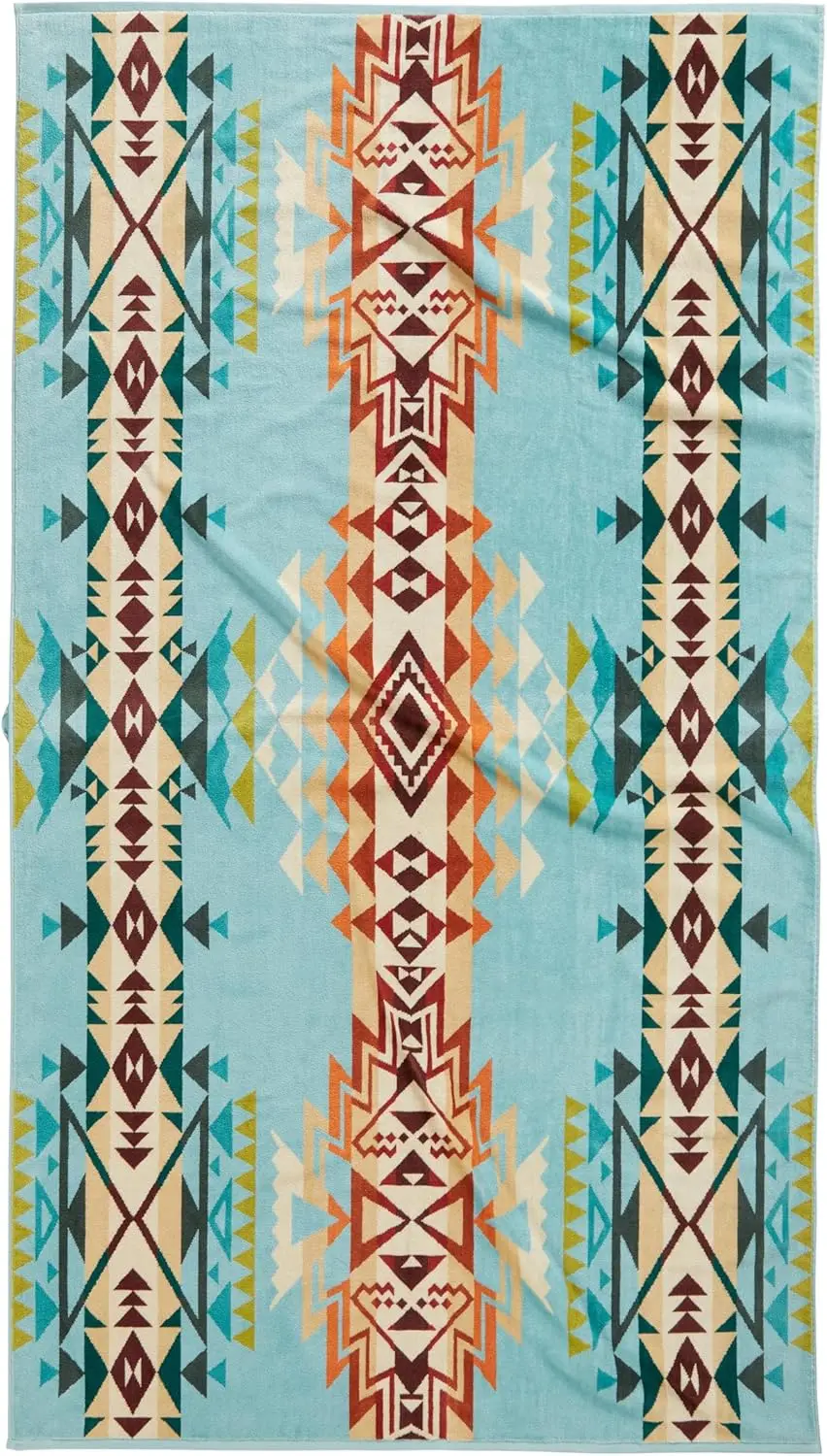 

Oversized Jacquard Spa Towels, 40x70 inches, 100% Cotton, Soft Quick Dry for Beach Hot Tub Pool - Highland Peak Aqua