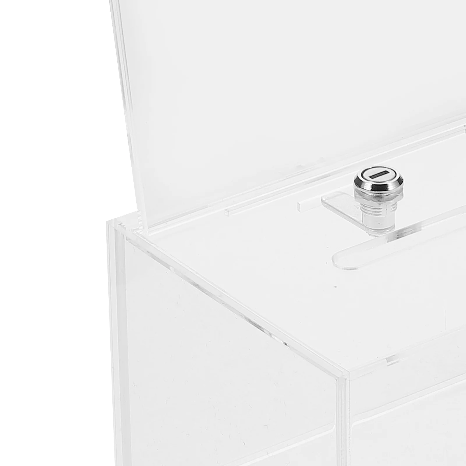 

Transparent Acrylic Suggestion Box Donation Mail Collection Ballot Box for Fundraising Voting Complaint Letters Raffle