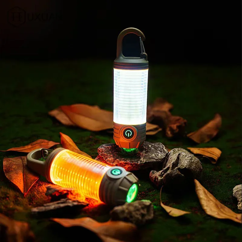 

1000LM Super Bright Outdoor Hiking Fishing Tent Lamp 1200mAh Rechargeable Dual Light Source Tent Light Outdoor Camping Lantern