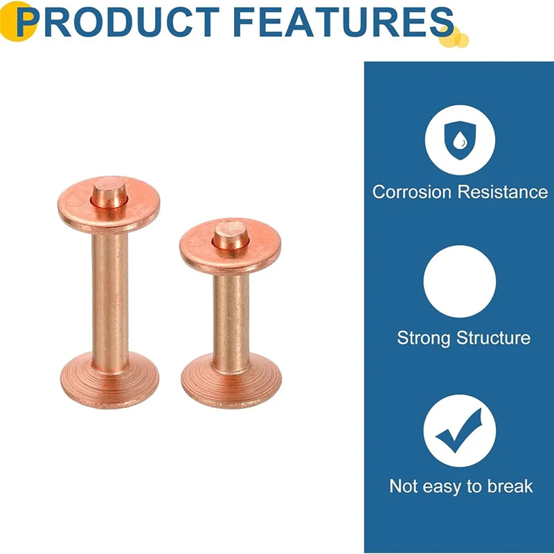 

Daily Sale Copper Rivets And Burrs Solid Leather Copper Rivet Fastener For Leather DIY Craft Supplies