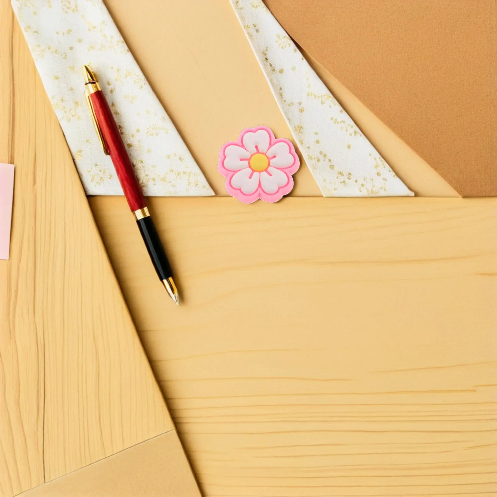 30Pcs Cute Pen Clip Pencil Charms Floral Decorative Pencil Topper Clips Holder Christmas School Prize Classroom Supplies