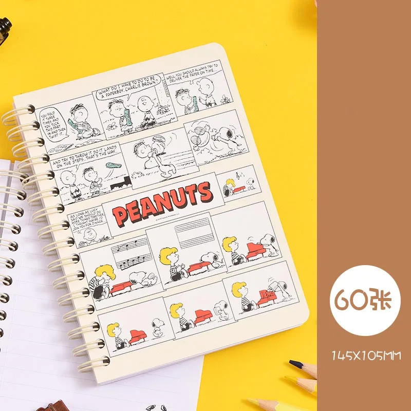 Imagem -05 - dos Desenhos Animados Snoopy Memo Pad Bobina Notepad Kawaii Dog Notebook Planejador de Etiquetas de Papelaria Sticker Post Material Escolar Pcs por Lote