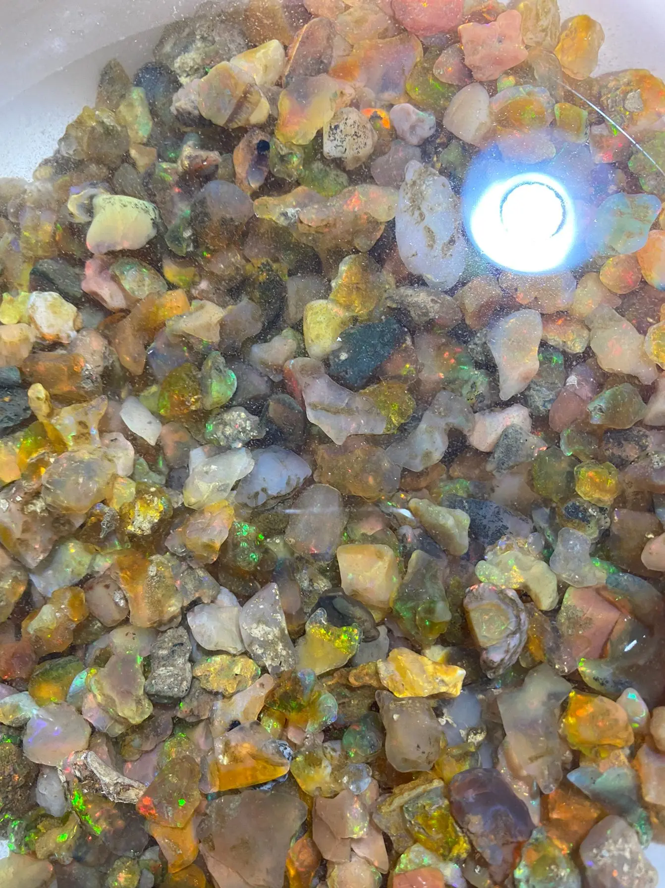 4-5 Ct 100%Natural Ethiopian Crystal Black Opal Play Of Color Rough Specimen