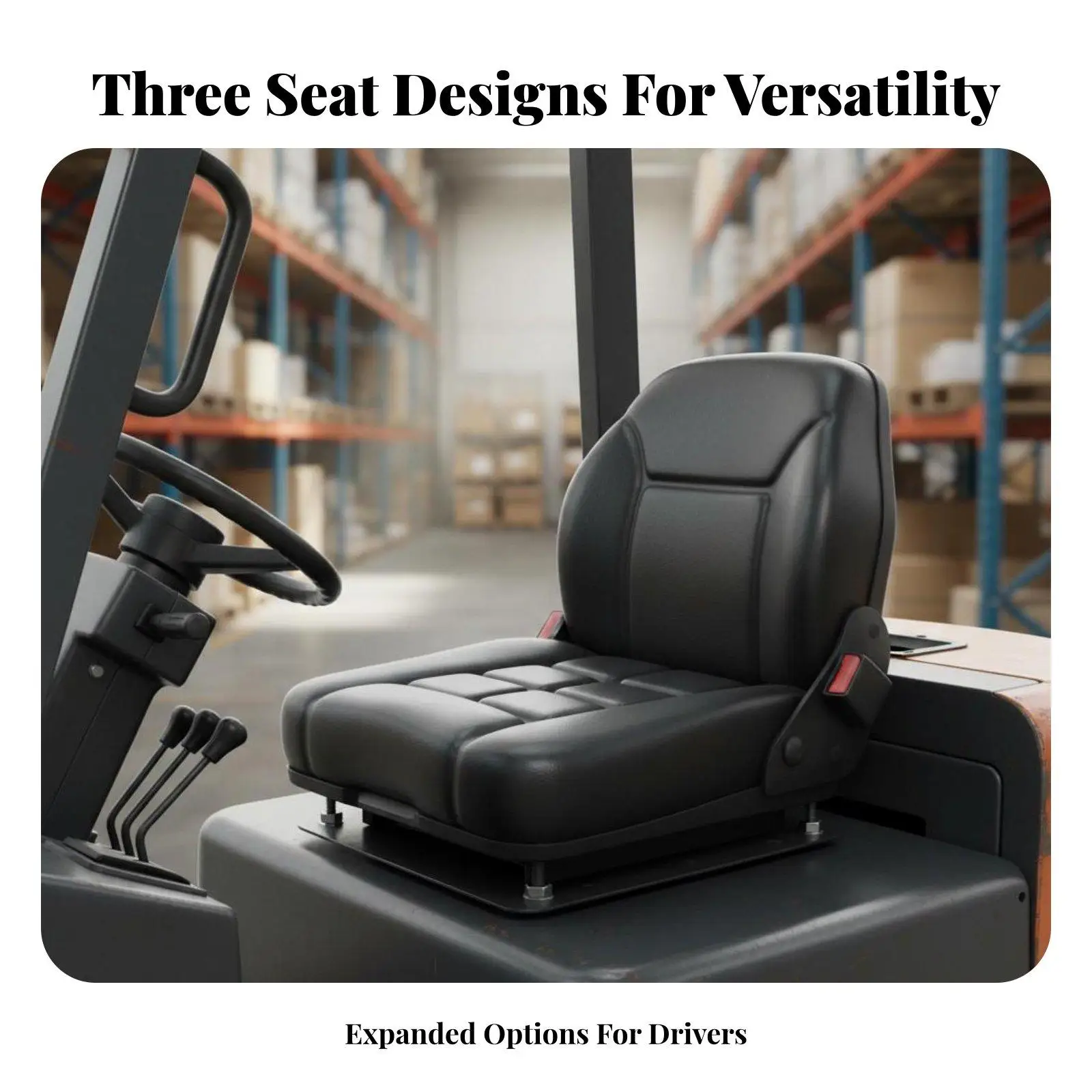 Versatile Forklift Seat Replacement Ergonomic Loader Chair Cushion for Equipment and Construction Machinery