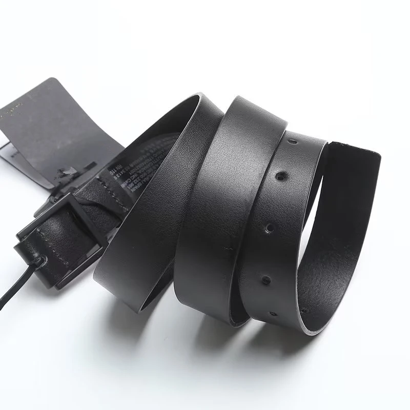 Maxdutti New Fashion Square Buckle Sheep Leather Belt Women