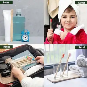 Biologisch abbaubare Bambus Zahnbürste, weiche Borstenpinsel, für empfindliche Zähne, Mundhygiene, 5pcs 6 Hauptverkaufsscheibenzähne - №4