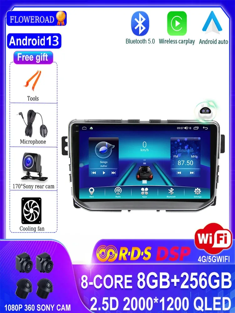 

Android 13 8G 256G Car Radio Video Player For Great Wall Haval H2 2014-2018 Auto Multimedia GPS Stereo DSP 4G Stereo Carplay BT